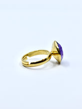 Load image into Gallery viewer, Indigo Blue Square Crystal Ring
